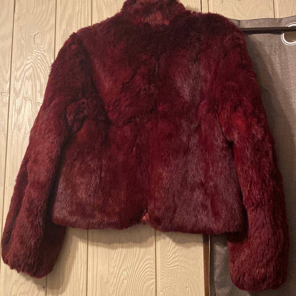 Used size: Medium Rabbit fur bomber jacket - Picture 2 of 4